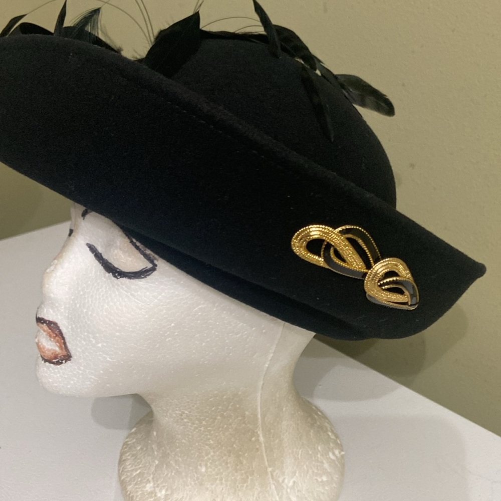 Beautiful Black Dress/Church Hat by Mr. Charles